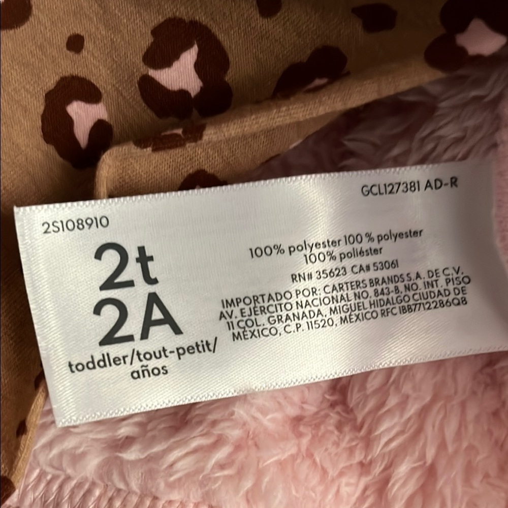 Carter's Pink Fuzzy Toddler Hoodie - Picture 4 of 7